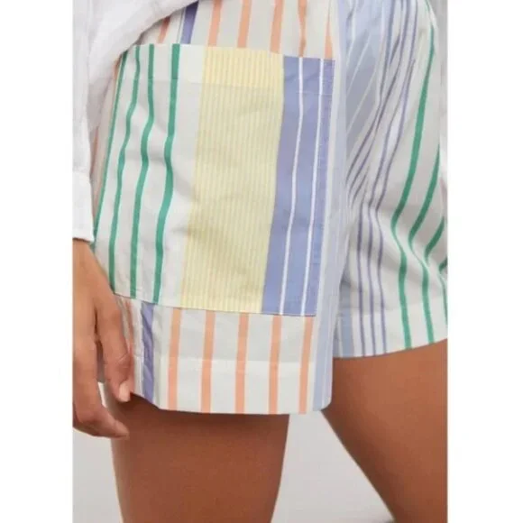 Rails White Colorful Portofino Striped Organic Cotton Blend Boxer Shorts XXS NWT - Picture 2 of 16
